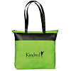Promotional Contrast Non-Woven Zippered Convention Tote Bag - 18" w x 15" h x 3" d with Logo