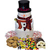 Promotional Snowman Holiday Treat Gift Tower with Logo