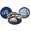 Promotional Grand Gift Tin w/ Chocolate Covered Mini Pretzels - 21 oz. with Logo