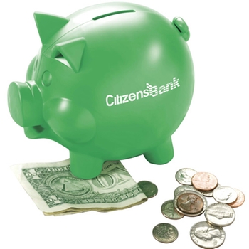 Recycled Eco Piggy Bank w/ Locking Key