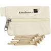 Promotional GoingGreen ? Organic Cotton Golf Tee Pouch w/ Bamboo Tees with Logo