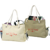 Promotional Cotton Canvas Braided Handle Tote - 15-1/2" w x 12" h x 2-3/4" d" with Logo