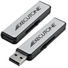 Promotional Metal Retractable Plug USB 2.0 Memory Drive - 2GB with Logo