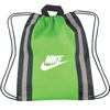 Promotional Reflective Drawstring Backpack - 13.5" w x 16" h with Logo