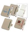 Promotional Eco-Window Recycled Chipboard Pocket Spiral Note Pad - 3-3/8" x 5" with Logo