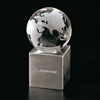 Promotional Worldwide Crystal Globe Award - 4-1/4" dia." with Logo