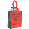 Promotional Non-Woven Two-Tone Market and Library Tote Bag - 11" w x 14" h x 5" d with Logo