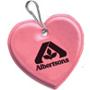 Promotional Reflective Zipper Pull - Heart with Logo
