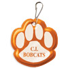 Promotional Reflective Zipper Pull - Paw Print with Logo