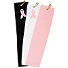 Promotional Terry Velour Golf Towel - Pink Awareness Ribbon - 16" x 25" with Logo