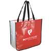 Promotional Recycled Laminated Non-Woven Shopping Tote Bag - Large - 16-1/4" w x 14-1/2" h x 6-3/4" d" with Logo
