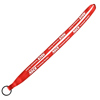 Promotional Recycled PET Screen Printed Lanyard with Metal Crimp and Sewn Split Ring Attachment - 1/2" Wide with Logo