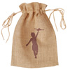 Promotional Drawstring Jute Pouch - 7.5" x 11" with Logo