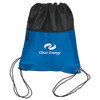 Promotional Two-Tone Lightweight Drawstring Cinch Pack - 12-3/4" w x 15-3/8" h" with Logo