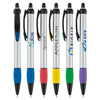 Promotional Slim Silver Click Pen with Logo