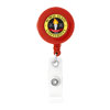 Promotional Biodegradable Retractable Badge Holder Clip - Round with Logo
