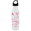Promotional Stainless Steel Giant Water Bottle with Breast Cancer Awareness Theme Full Wrap Stock Art - 24 oz. with Logo