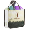 Promotional Laminated Non-Woven Shopper Tote Bag with Eco Stock Art - Large - 16" w x 14" h x 6.5" d with Logo