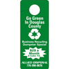 Promotional Recycled Cardboard Door Hanger with Logo