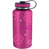 Promotional Stainless Steel Wide Mouth Water Bottle with Breast Cancer Awareness Theme Full Wrap Stock Art - 40 oz. with Logo