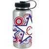 Promotional Stainless Steel Wide Mouth Water Bottle with Patriotic Theme Full Wrap Stock Art - 40 oz. with Logo