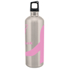 Promotional Stainless Steel Classic Water Bottle with Breast Cancer Awareness Theme Full Wrap Stock Art  - 34 oz. with Logo