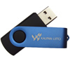 Promotional USB 2.0 Colored Swing Drive - 256MB with Logo