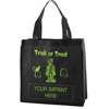 Promotional Glow in the Dark Halloween Theme Non-Woven Market Tote Bag - 13" w x 13" h x 5" d with Logo
