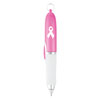 Promotional Breast Cancer Awareness Side-Click Mini Pen with Break-Away Lanyard with Logo