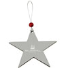 Promotional Silver Star Ornament with Logo
