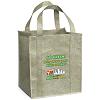 Promotional Jumbo Jute Reusable Grocery Shopping Tote Bag - Full Color Imprint - 13" w x 15" h x 10" d with Logo