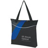 Promotional Fusion Polyester Zippered Tote Bag - 17.8" w x 15" h x 3.8" d with Logo
