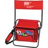Promotional Folding Cooler Chair w/ Back Rest - 12 Cans with Logo