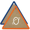 Promotional Recycled Brown Kraft Jotter - Triangle with Logo