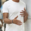 Promotional Sheer Cotton Jersey T-Shirt by American Apparel ® - Men&prime;s - White with Logo