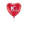 Promotional Heart Shaped Microfoil Balloons - 18" with Logo