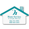 Promotional Specialty Shaped Magnet - Small House with Logo