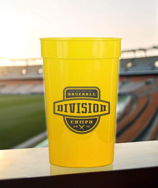 Plastic stadium cup with logo