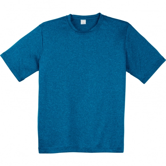 Blue Wake Heather Sport-Tek Heather Contender Logo T-Shirt - Men's