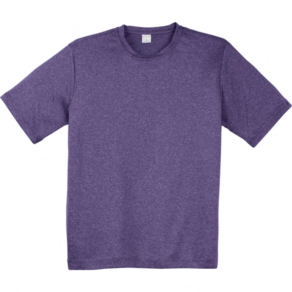 Purple Heather Sport-Tek Heather Contender Logo T-Shirt - Men's