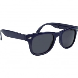 Navy Blue Folding Promotional Sunglasses