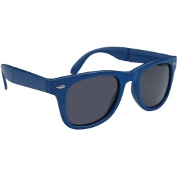 Royal Blue Folding Promotional Sunglasses