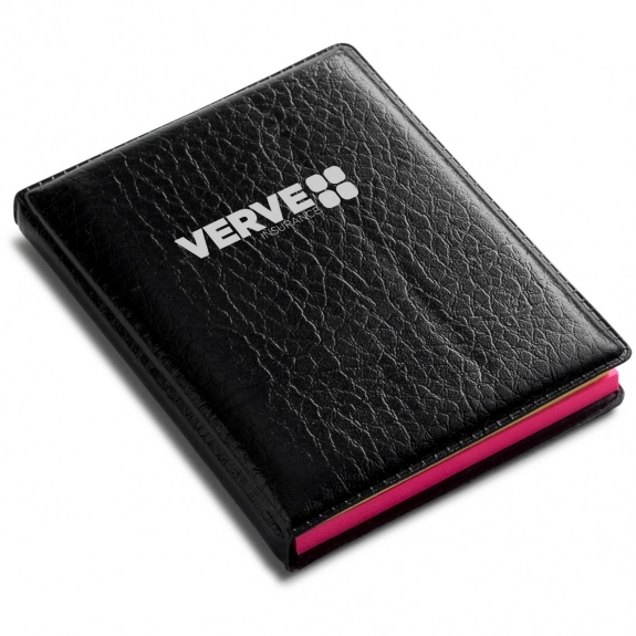 Leatherette Dual Custom Sticky Notes & Flags Notebook