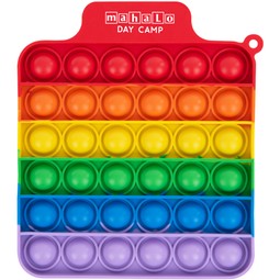 Rainbow Push Pop Bubble Square Custom Fidget Toy