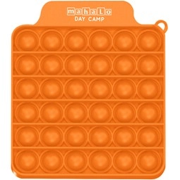 Orange Push Pop Bubble Square Custom Fidget Toy