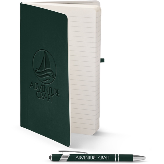 Forest - Core365 Soft Cover Custom Journal & Pen Set
