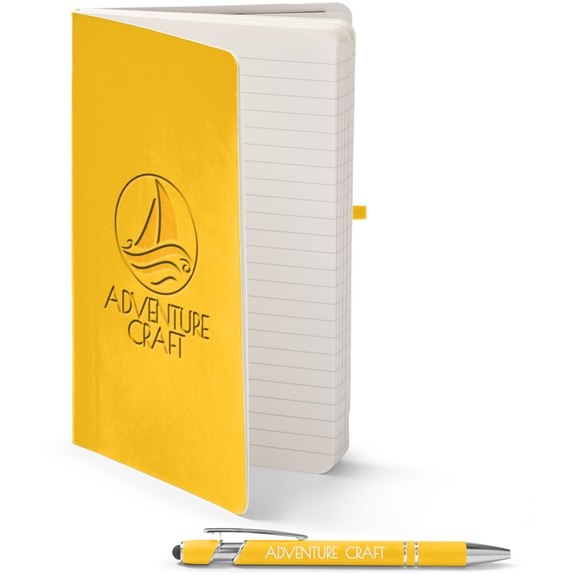 Campus Gold - Core365 Soft Cover Custom Journal & Pen Set