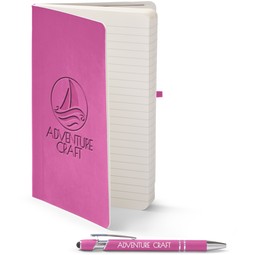 Charity Pink - Core365 Soft Cover Custom Journal & Pen Set