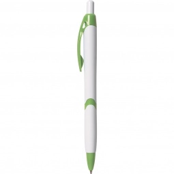 White/Lime - Frisco Click Promotional Pen