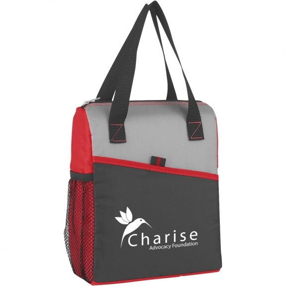 Black/Grey/Red Harbor Custom Cooler Bag